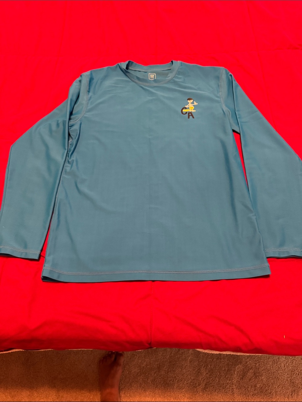 GAP Boys Long-Sleeve Crewneck Swim Shirt Size XL (12)